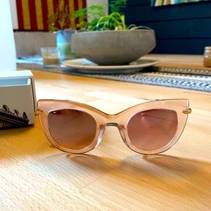 Krewe Laveau Cat-Eye Sunglasses, Petal 24k